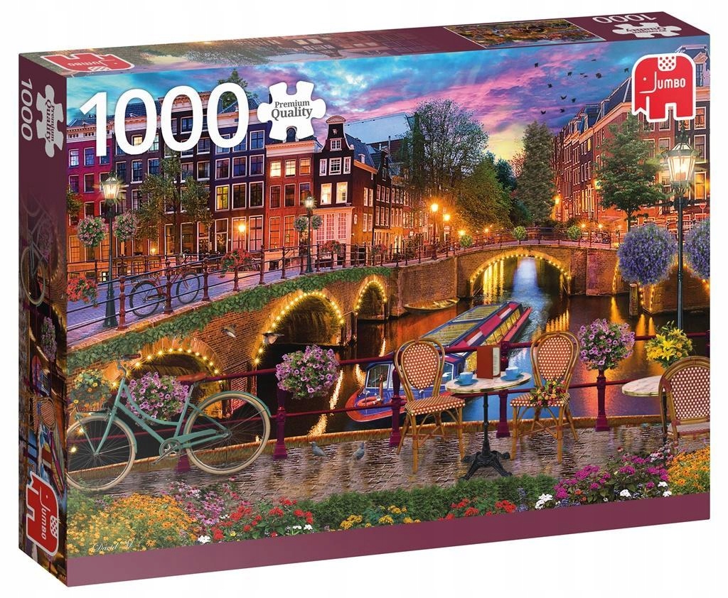 PUZZLE 1000 PC KANAŁ W AMSTERDAMIE G3, JUMBO