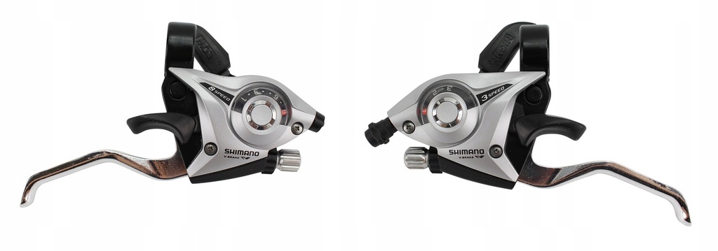 Klamkomanetki ST-EF51 Shimano srebrne 3x8-rzędowe