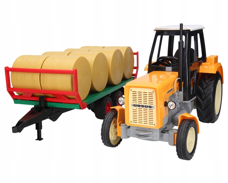 Ursus C-360 żółty + przyczepa do wywozu balotów Bruder 02220
