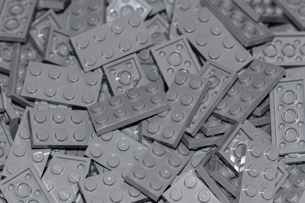 LEGO light bluish gray lbg płytka plate 2x4 3020 20szt