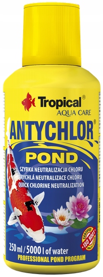 TROPICAL Antychlor pond 250ml neutralizator chloru krótka data