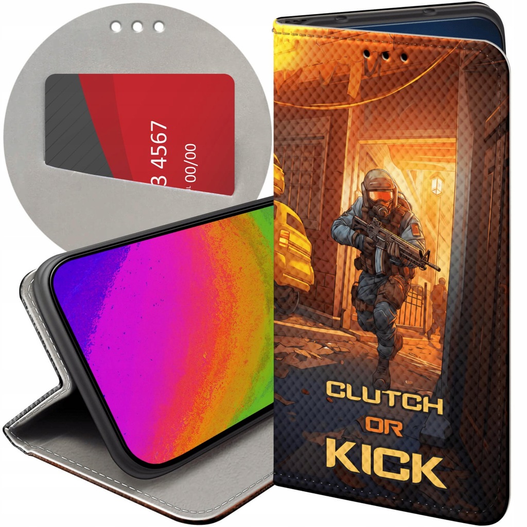 ETUI Z KLAPKĄ DO HUAWEI P10 WZORY CS GO COUNTER-STRIKE FUTERAŁ POKROWIEC