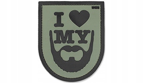 101 Inc. - Naszywka 3D - I Love My Beard - Zielony