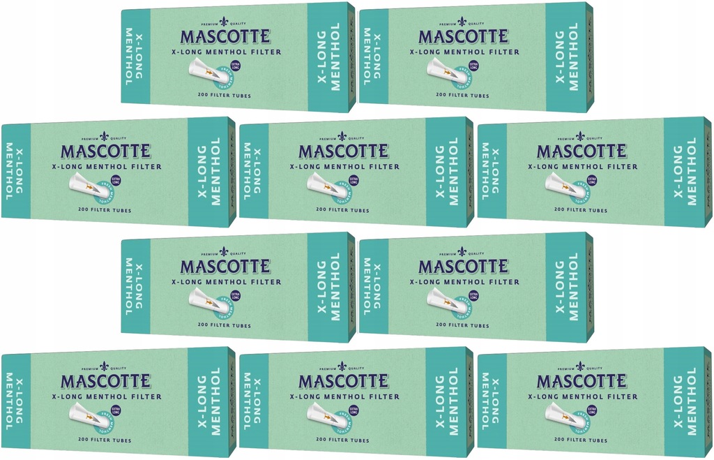 10x Gilzy Papierosowe MASCOTTE X-Long Menthol 200 - 12969989489 ...
