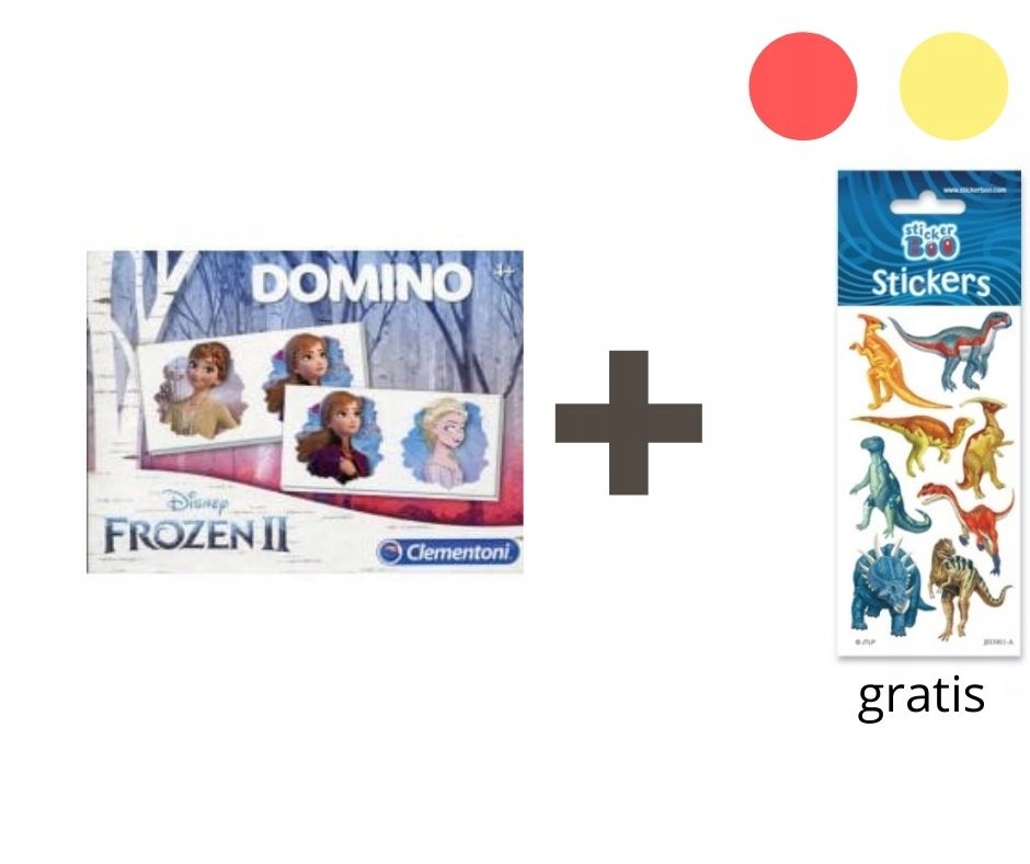 Gra Domino Frozen CLEMENTONI nowość plus naklejki