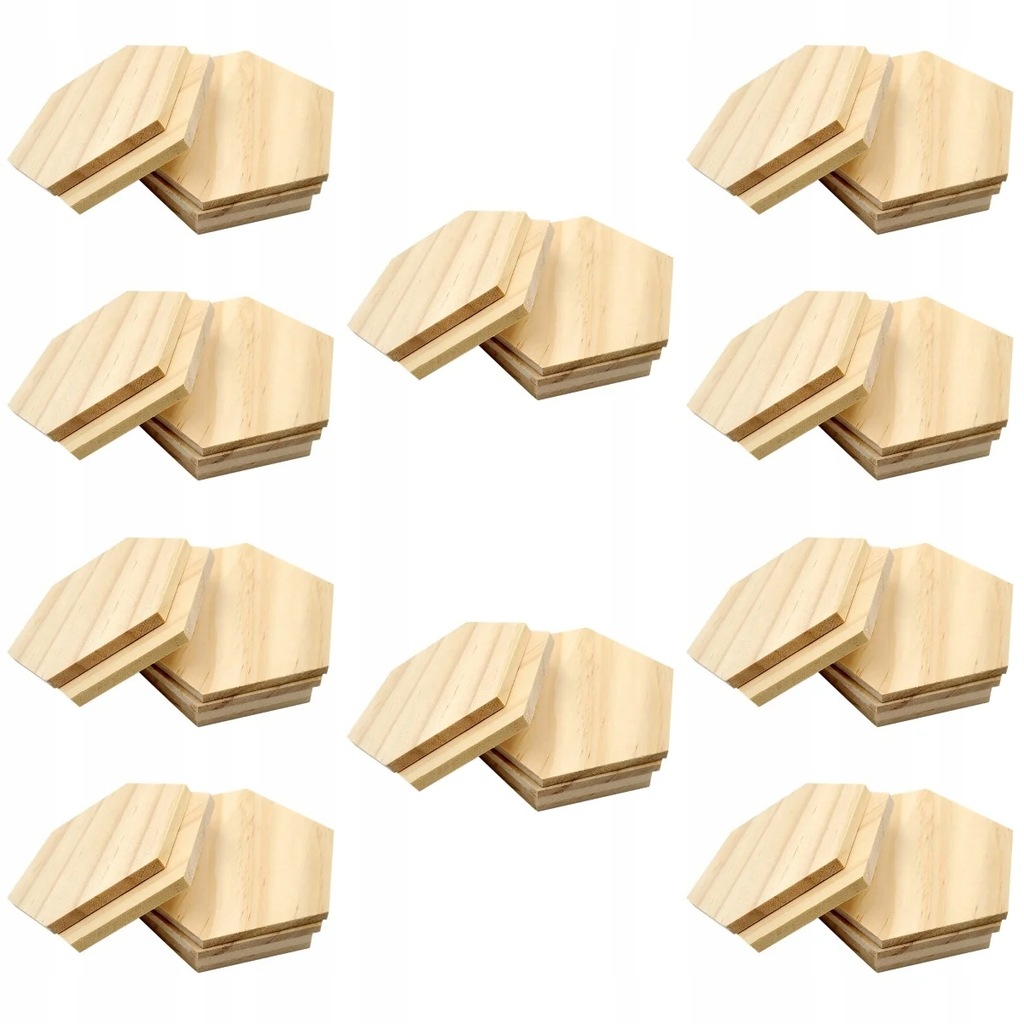 Wooden Shapes Wedding Photo Frames Hexagon Slices