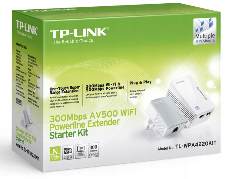 Купить TP-LINK TL-WPA4220 KIT WIFI-адаптер PowerLine: отзывы, фото, характеристики в интерне-магазине Aredi.ru