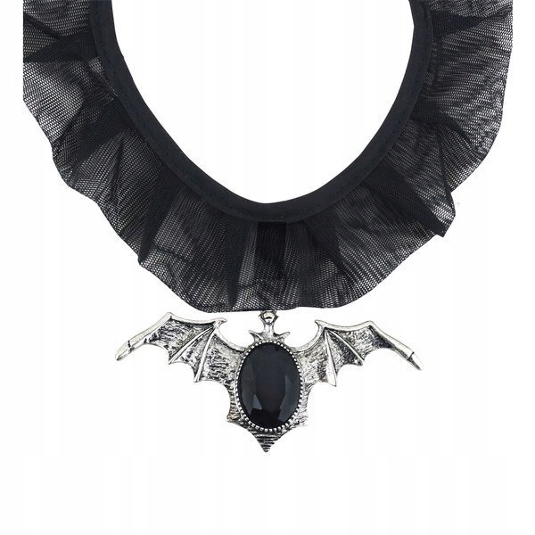 CHOKER Z NIETOPERZEM CZARNY HALLOWEEN