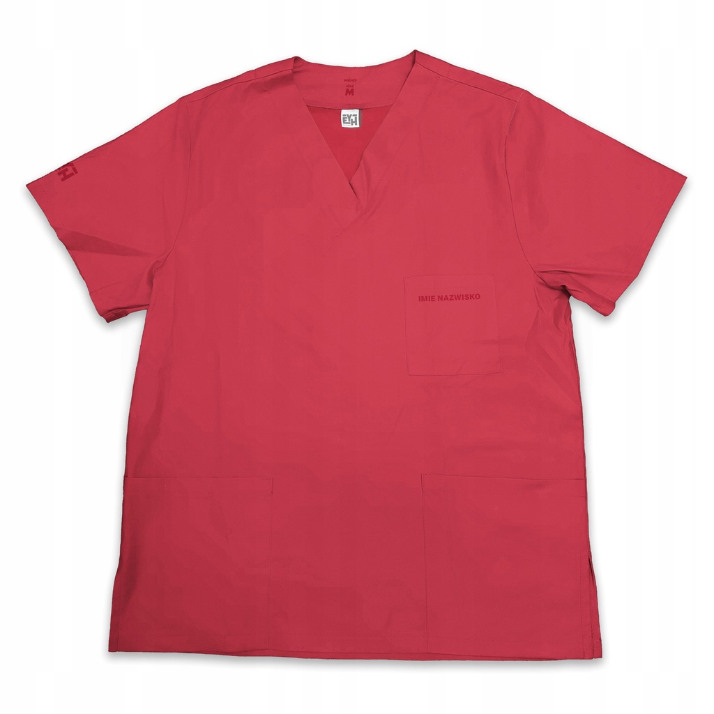 Bluza medyczna czerwona rozmiar XL bawełna 3 kieszenie Enjoy Your Hoodie