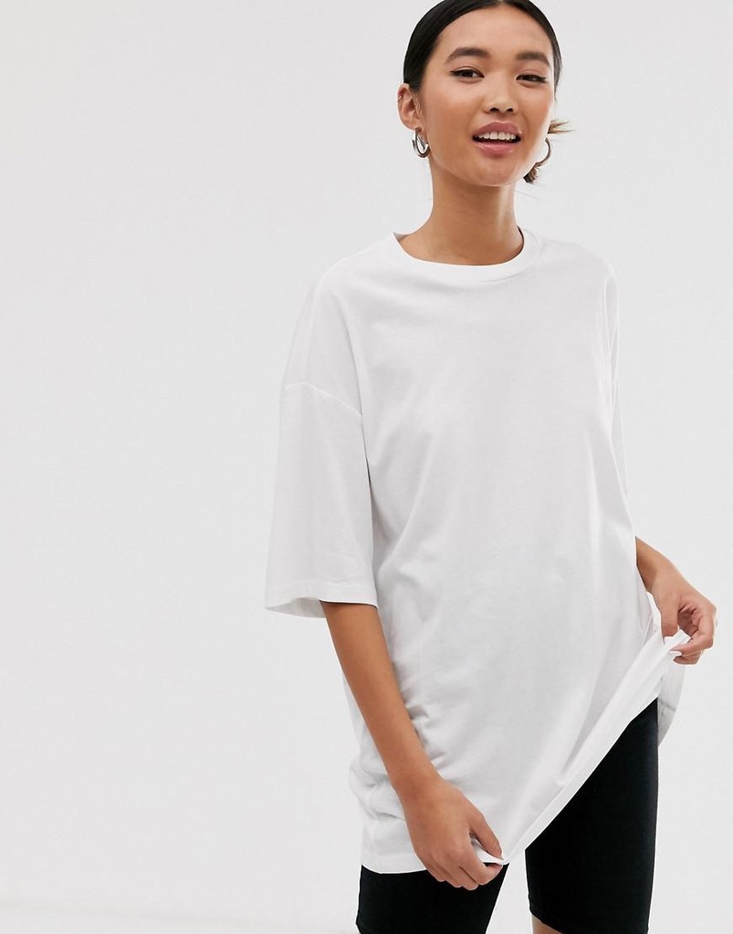 MONKI__XDI BIAŁY KLASYCZNY T-SHIRT OVERSIZE__XL