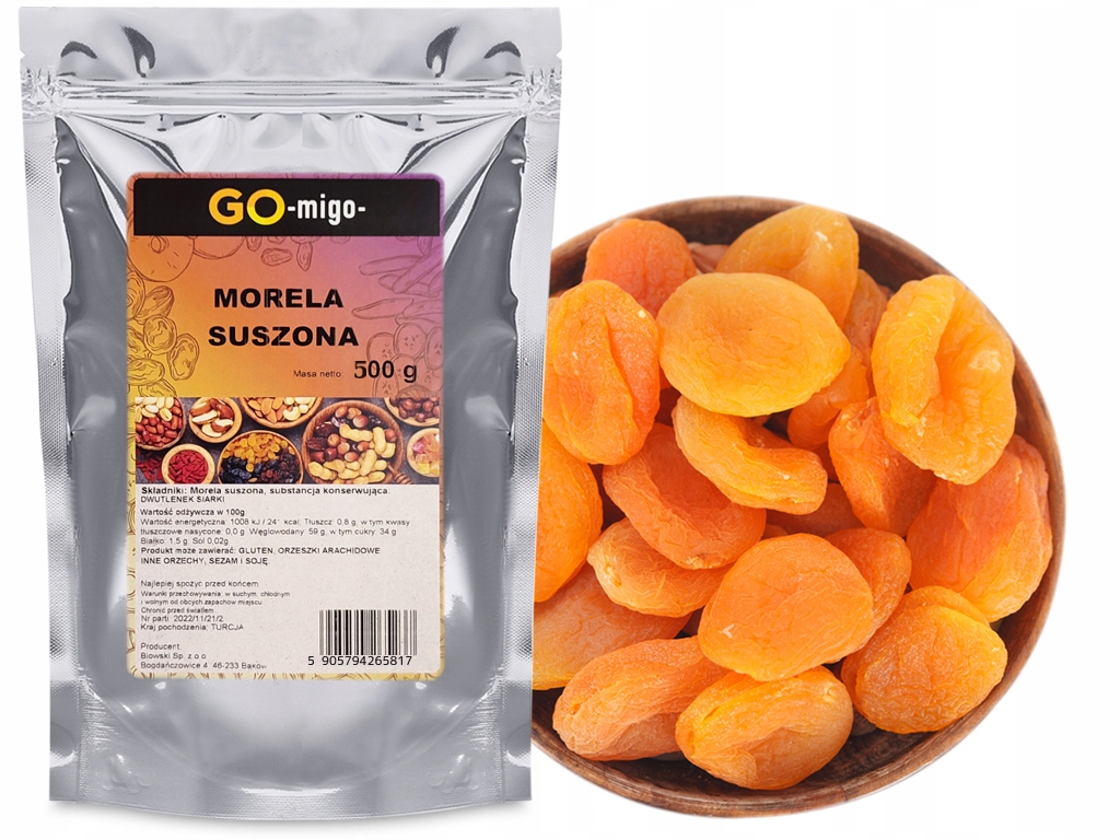 Morele suszone jasne 500g - GOmigo