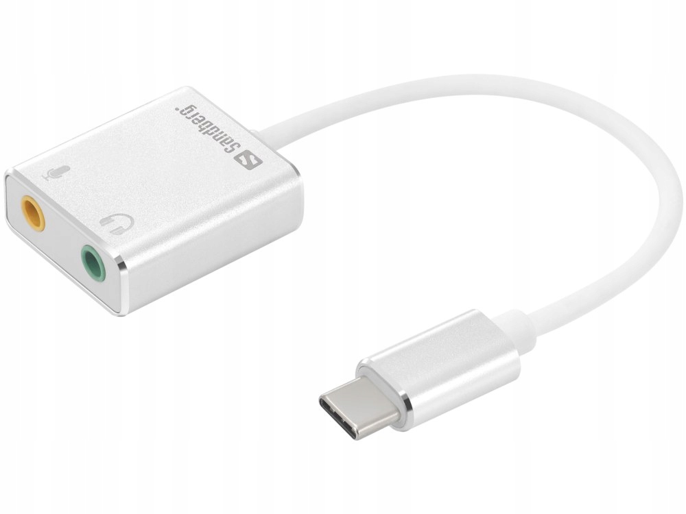 Adapter SANDBERG 136-26 USB typu C - 2x MiniJack 3