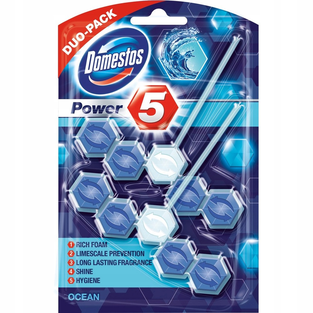 Zawieszka do toalety POWER5 DUO OCEAN 2x55g DOMEST