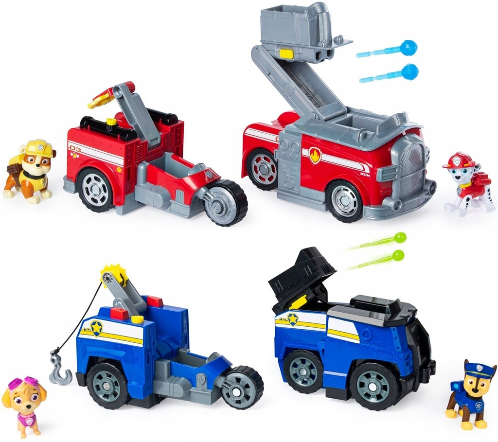 PSI PATROL CHASE MARSHALL 2 POJAZDY TRANSFORMUJĄCE