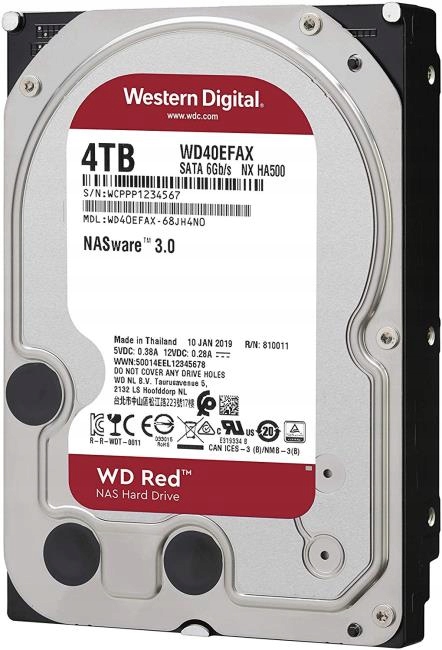 Купить Жесткий диск WD Red 4 ТБ 4000 ГБ WD40EFAX NAS: отзывы, фото, характеристики в интерне-магазине Aredi.ru