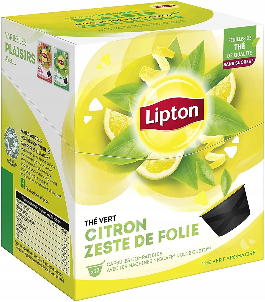 Lipton Green Tea Lemon szaleństwo Kapsułki