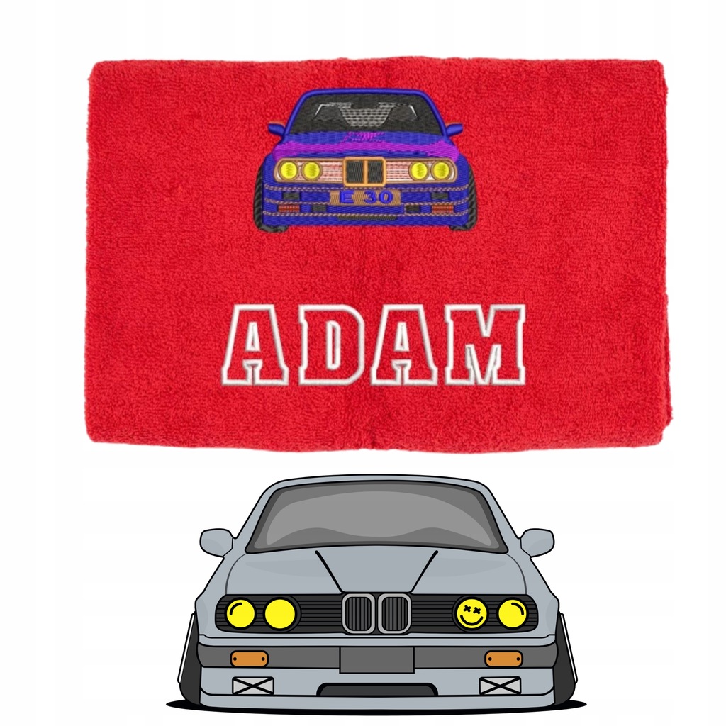 RĘCZNIK BMW E30 KĄPIELOWY DUŻY 70X140 CM, CULT STYLE, GERMAN STYLE