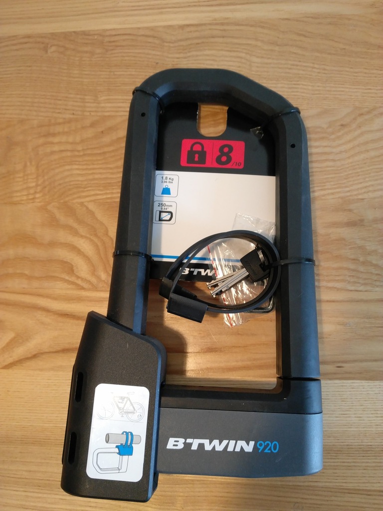 BTWIN 920 Blokada zapi cie do roweru U Lock 7145624372 oficjalne archiwum Allegro