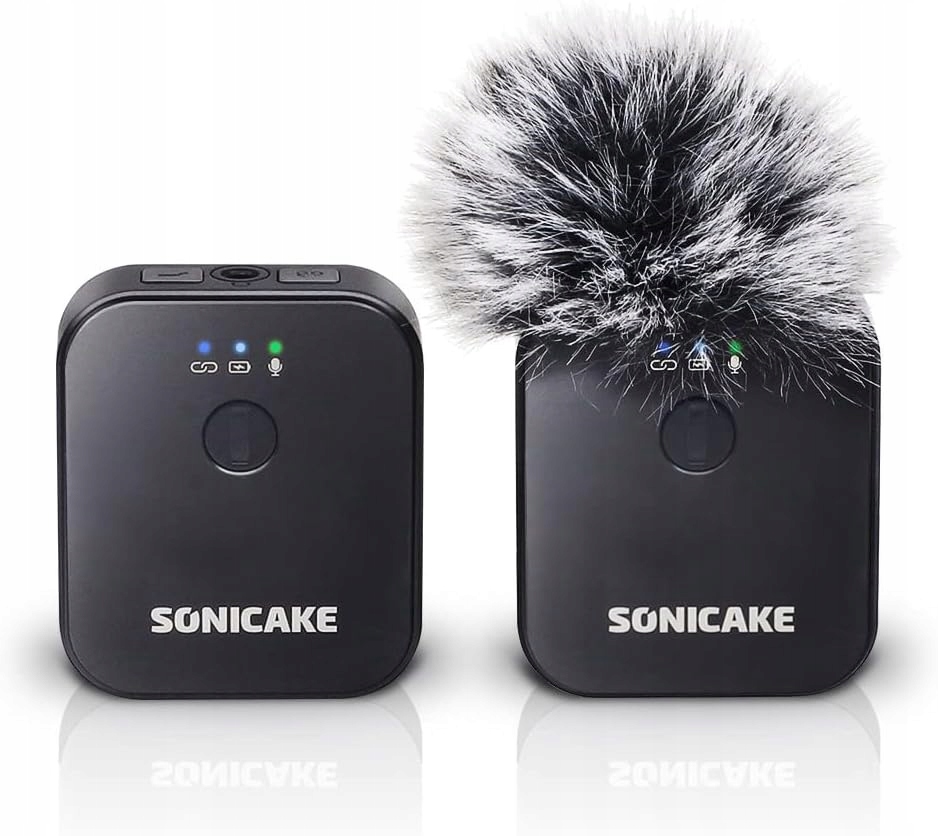 MIKROFON KRAWATOWY SYSTEM MIKROFONOWY 2,4GHZ BEZPRZEWODOWY SONICAKE QWM-10