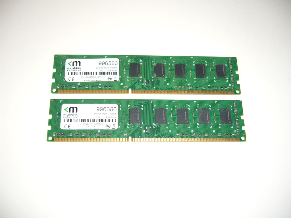 MUSHKIN 4GB (2x2GB) DDR3 1333MHz Cl.9 Dual CH.