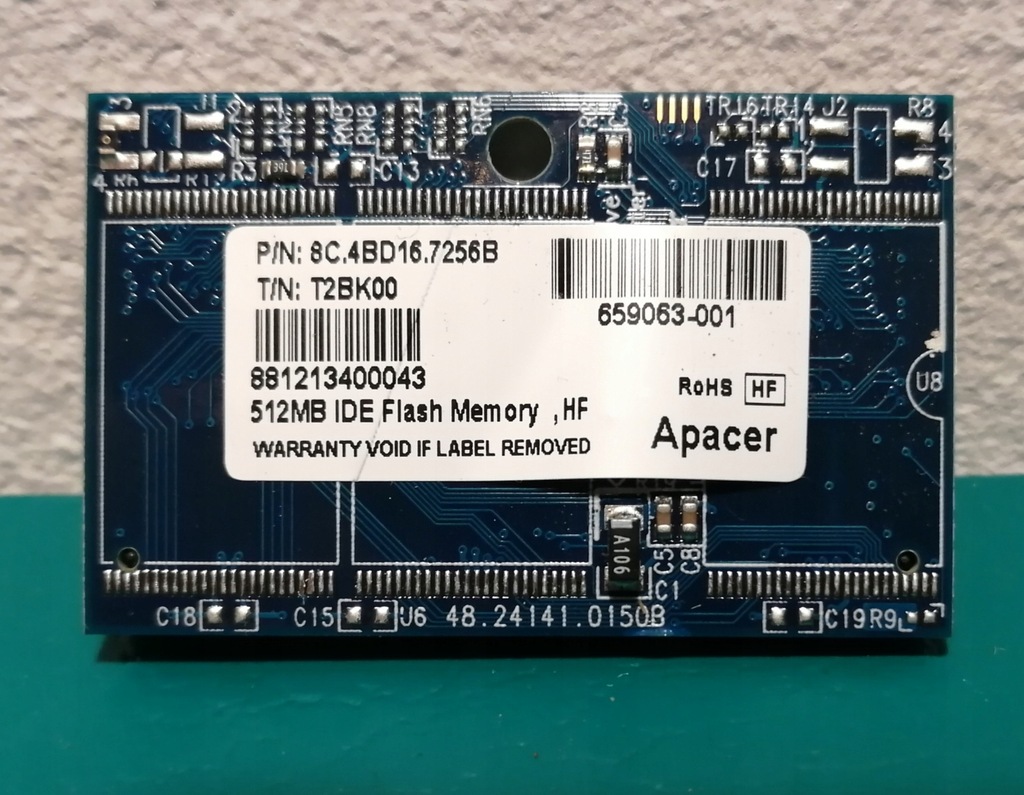 Pamięć Flash Apacer 512MB 44 pin terminal HP