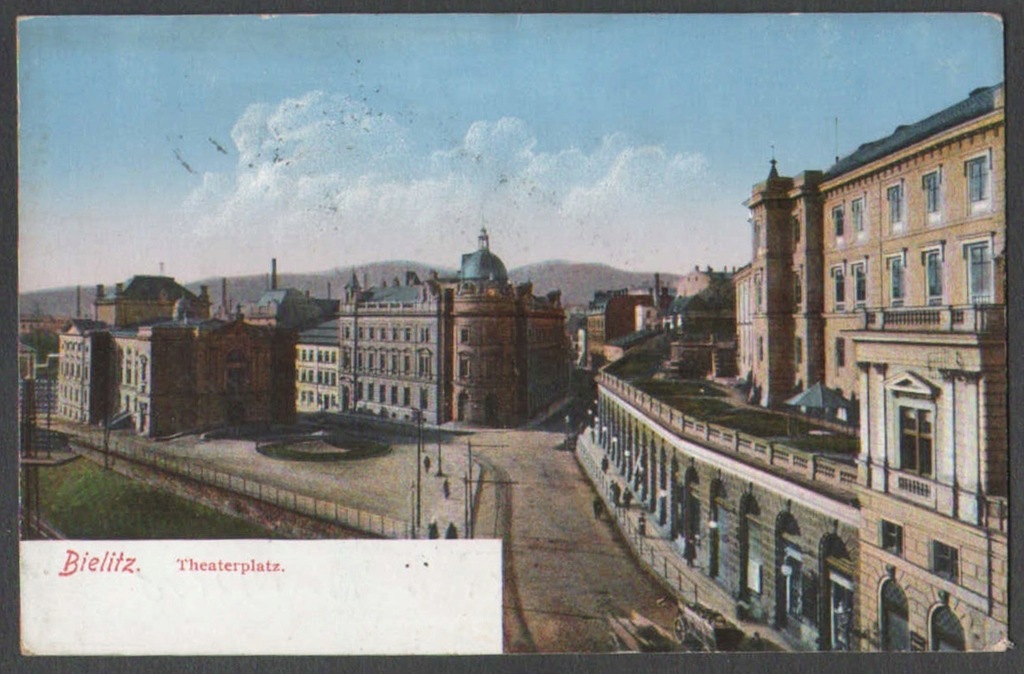 Bielsko-Biała - Plac Teatralny, 1916