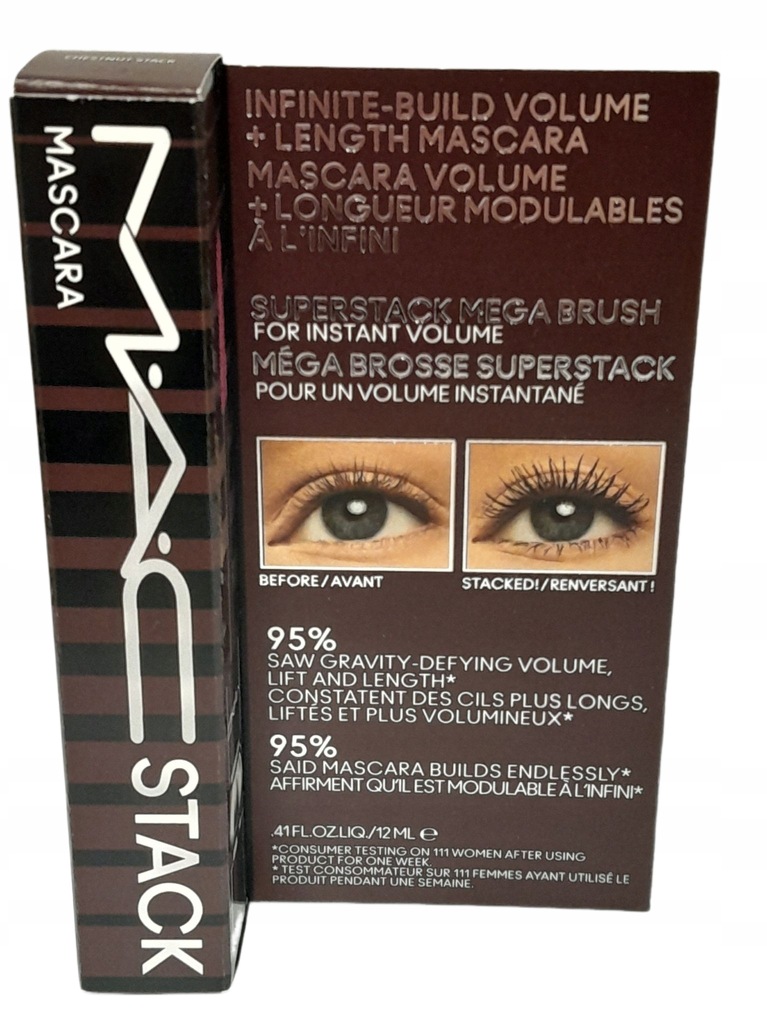 MAC MACSTACK MASCARA MEGA BRUSH BROWN 12ML