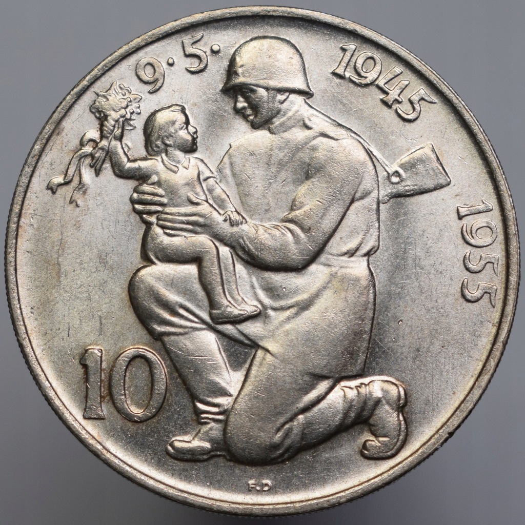 1955 Czechosłowacja 10 rocznica wyzwolenia - 10 koron