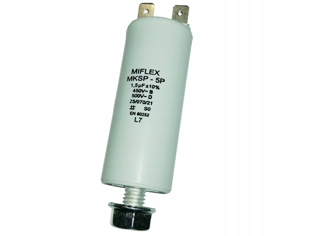 Kondensator 1,5uF +/- 10% MIFLEX MKSP-5P Silnikowy