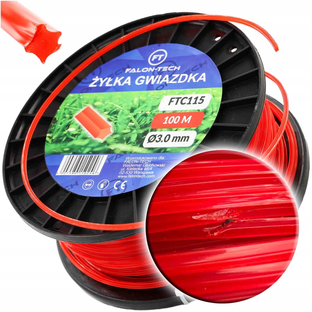 ŻYŁKA TNĄCA DO GŁOWICY KOSY SPALINOWEJ PODKASZARKI 3 mm 100 m - OUTLET