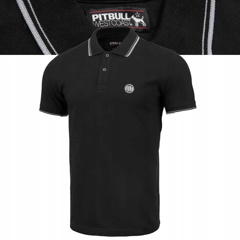Męska Koszulka Polo Pitbull West Coast Logo Czarna - 12636728099 ...