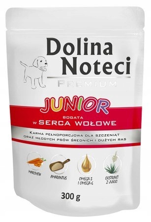 Dolina Noteci Premium Pies Junior Serca wołowe sas