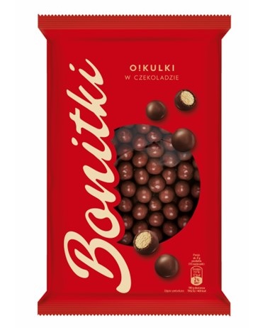 Bonitki O! Kulki w czekoladzie 260g chrupiące kulki w czekoladzie