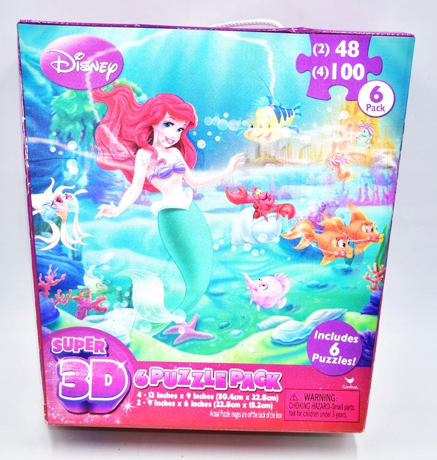 5924-44 ...DISNEY ARIELKA... a#g PUZZLE 3D 6W1