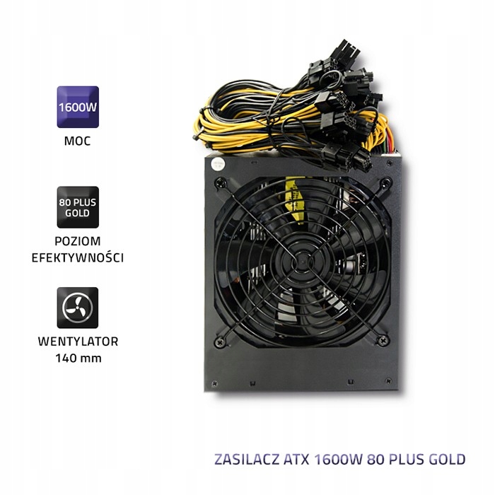 Купить Блок питания Qoltec ATX 1600W 80Plus Gold Gaming Miner: отзывы, фото, характеристики в интерне-магазине Aredi.ru