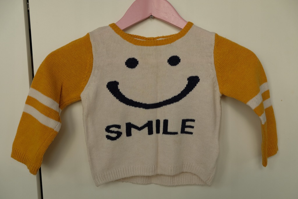 NEXT SWETEREK SMILE ciepły 18-24m 92cm