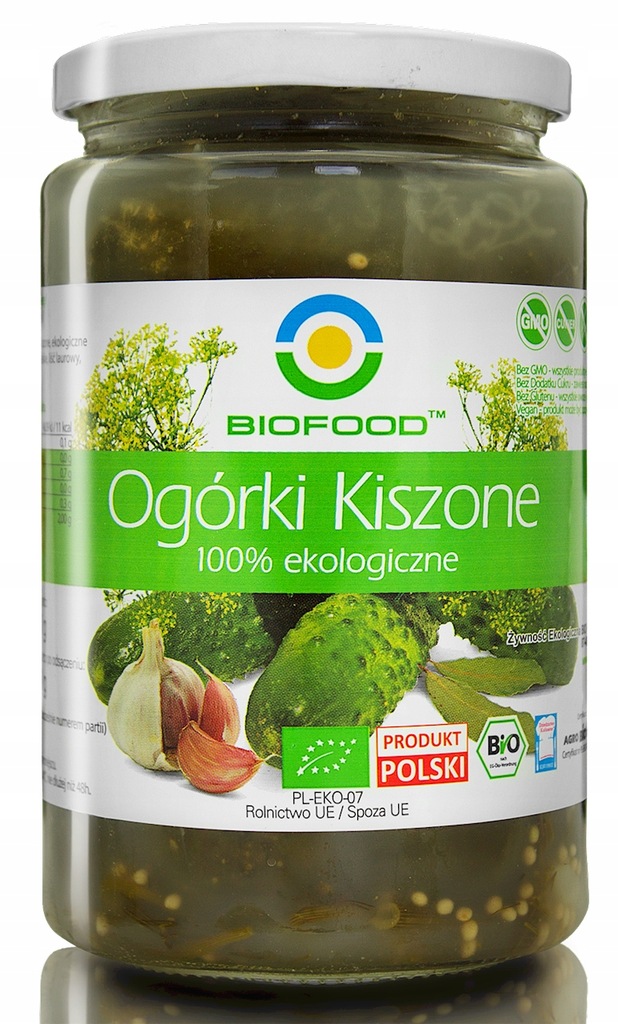 OGÓRKI KISZONE BEZGLUTENOWE BIO 700 g (400 g)