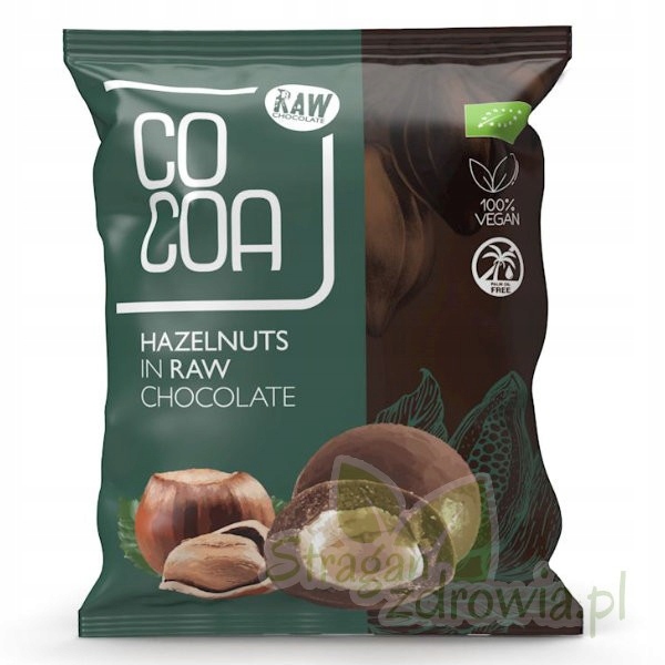 Orzechy laskowe w surowej czekoladzie BIO Cocoa 70g