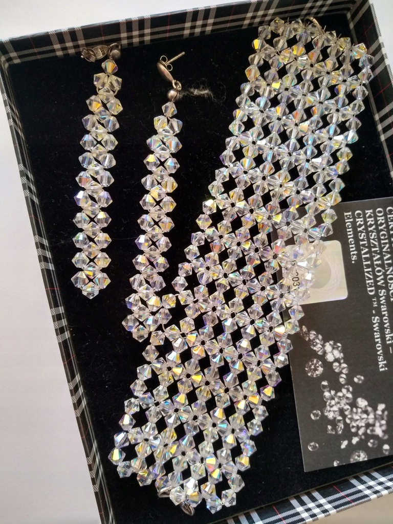 *Piękny komplet bransoletka i kolczyki SWAROVSKI*