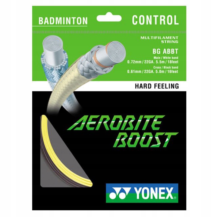 Naciąg YONEX badminton Aerobite Boost szary/ żółty