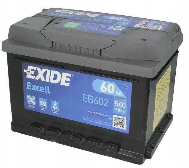 Akumulator EXIDE EXCELL 60Ah 540A P+