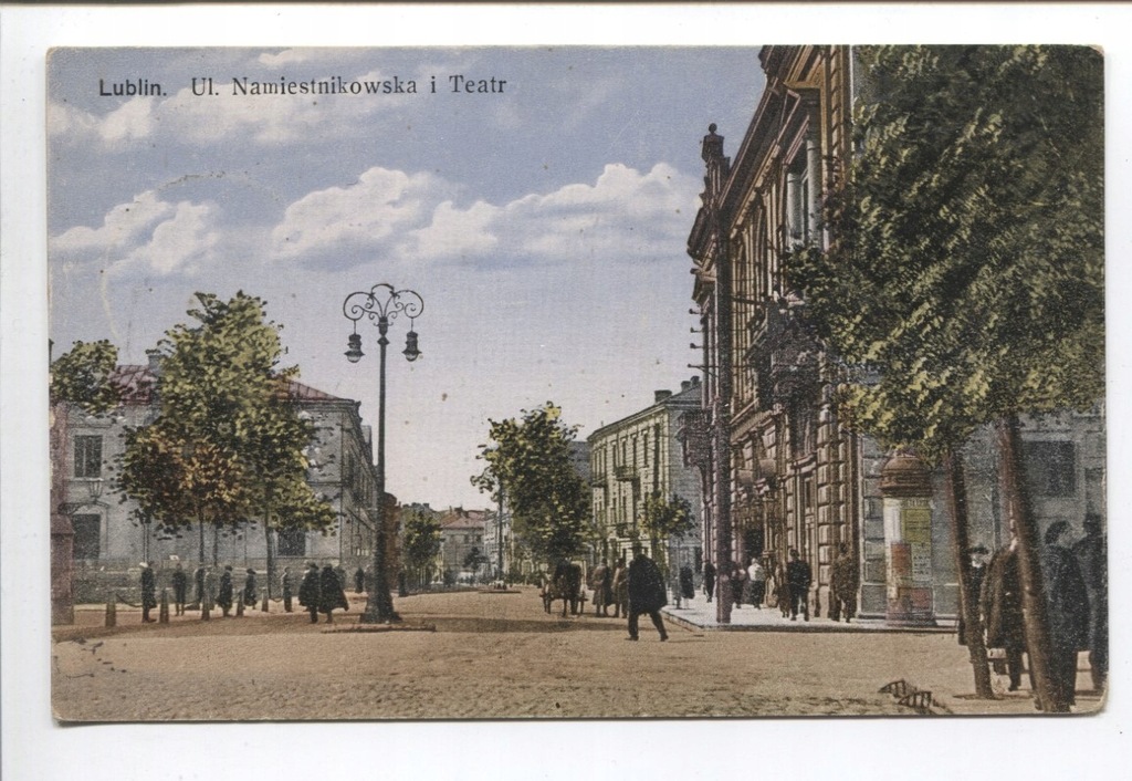 Lublin, ul. Namiestnikowska i Teatr, 1918r., -549