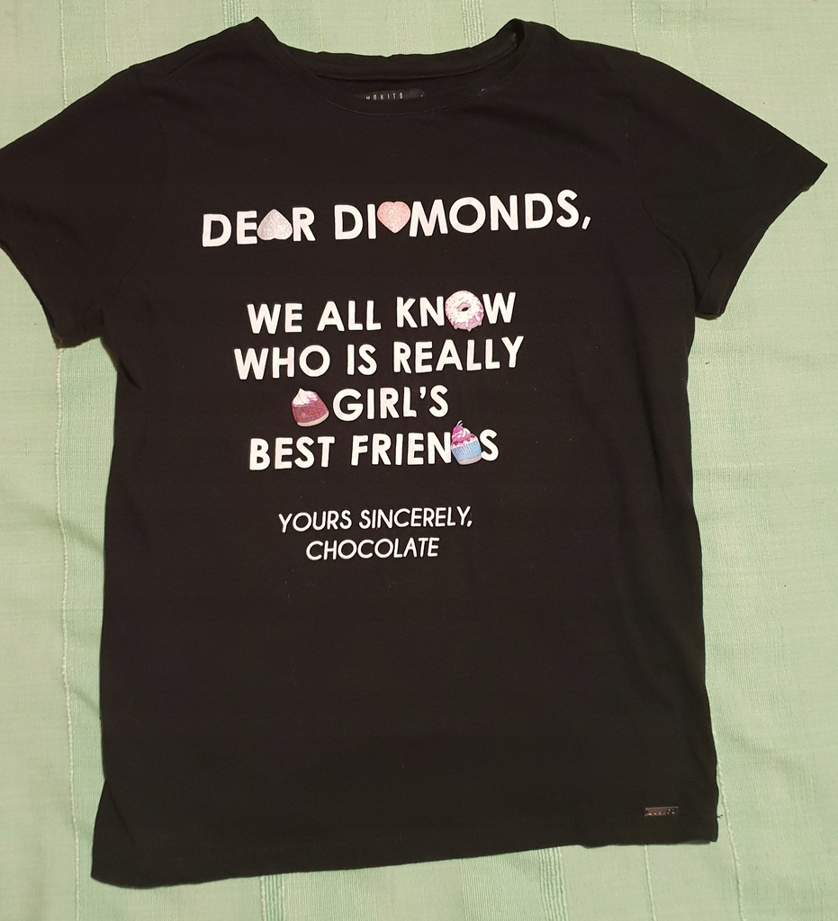 Mohito koszulka z napisem chocolate hit S
