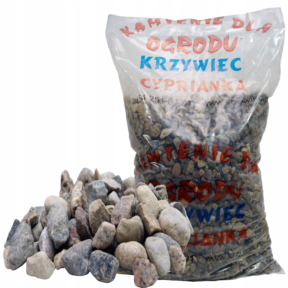 KAMIEŃ OZDOBNY Grys ŻWIR PŁUKANY 8-16mm 25kg