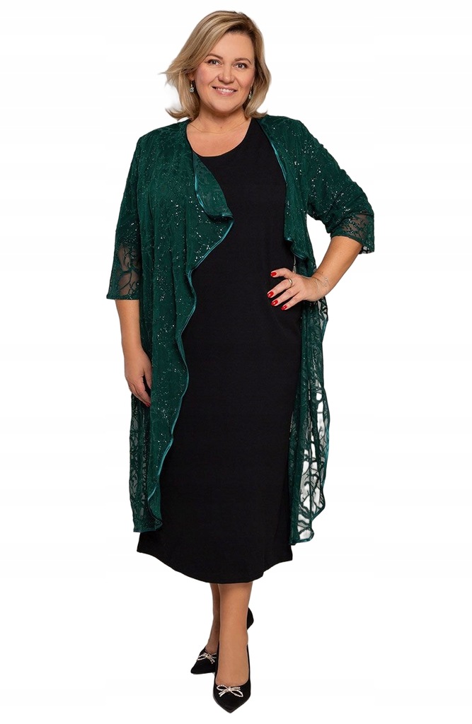 Wieczorowa sukienka z narzutką PLUS SIZE r 52/54