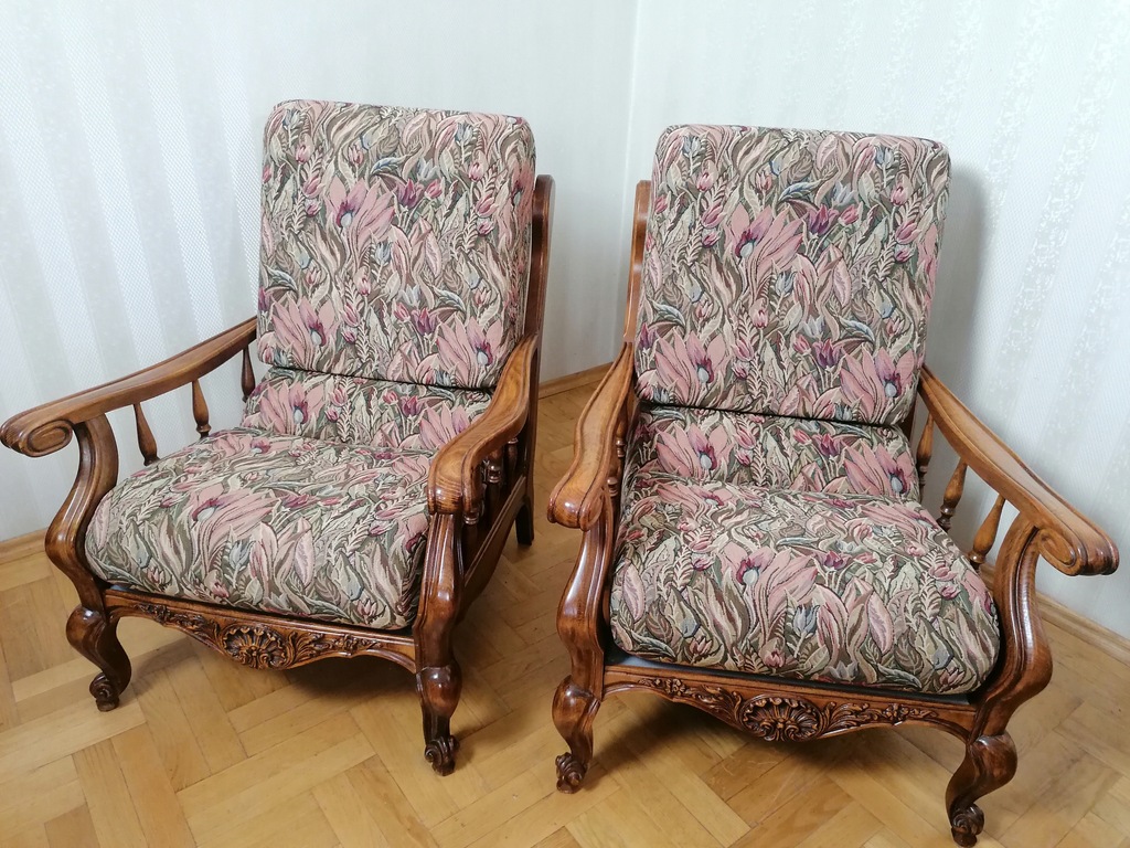 Dwa francuskie fotele ludwikowskie ludwik nr 1160