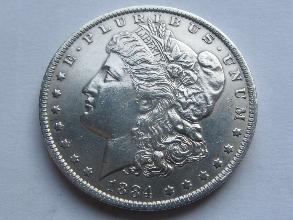 USA dolar 1884 O Morgan Nowy Orlean stan 1-/2+