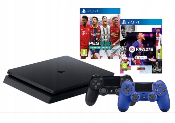 Konsola PS4 500GB + Zestaw PES FIFA 2021+ 2 Pady