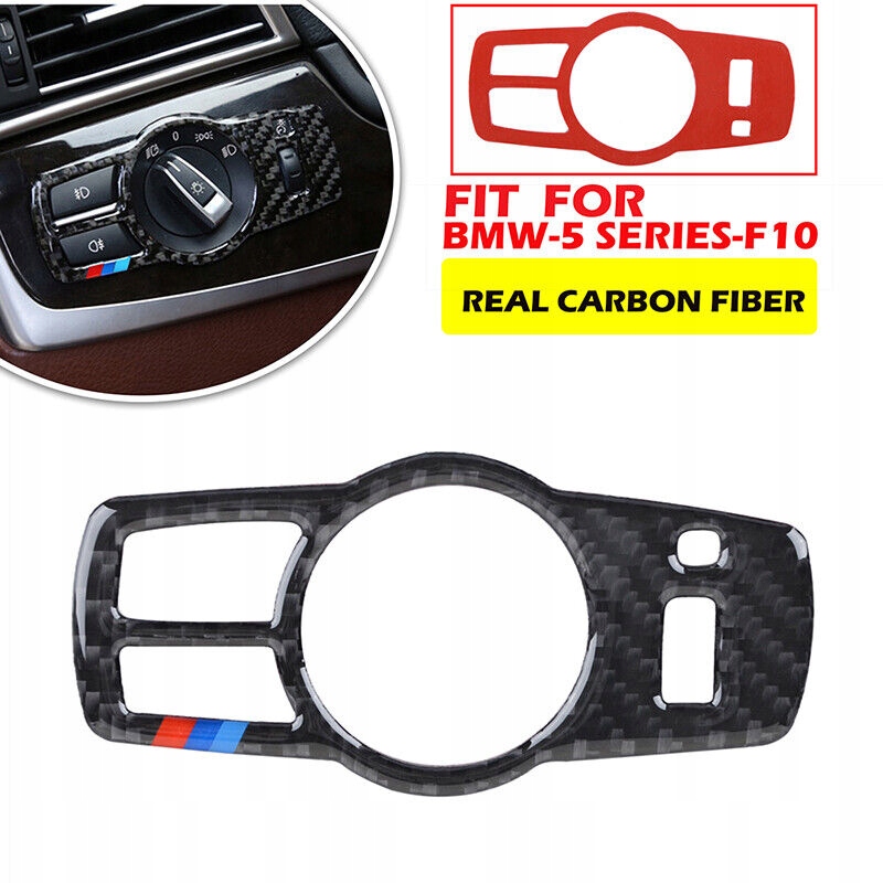 dla Osłona panelu włącznika reflektorów Real Bon Fibre BMW 5Series F10 2011