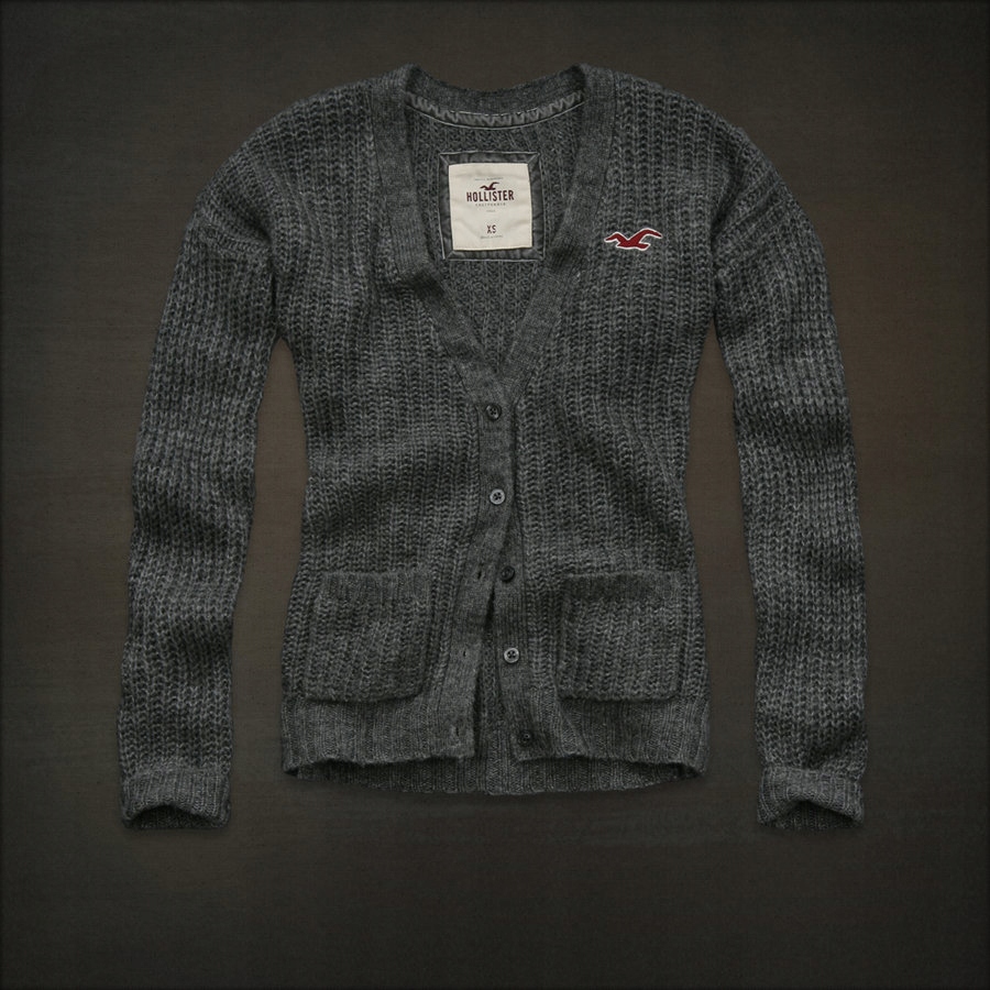 Hollister - Wiosenny sweterek_grey_L